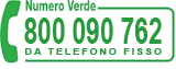 Numero verde - 800 090 762 - da telefono fisso - attivo dal luned� al venerd� dalle 9.00 alle 13.00 e dalle 15.00 alle 19.00. Sabato dalle 9.00 alle 12.00