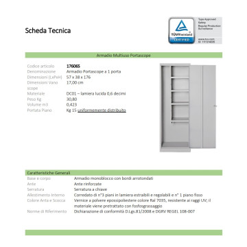ARMADI DA BALCONE mod. PORTA SCOPE - L57