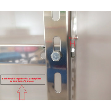 SCAFFALATURE A BULLONE SU MISURA IN ACCIAIO INOX