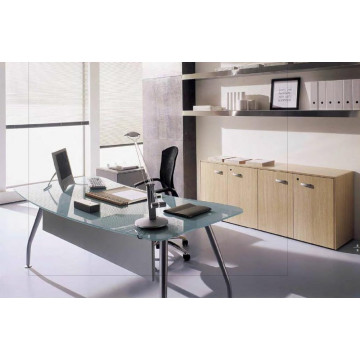 Scrivania direzionale NEXT con piano in vetro - BON