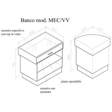 Banco cassa Mod. MEC/VV