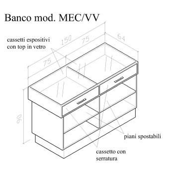 Banco cassa Mod. MEC/VV