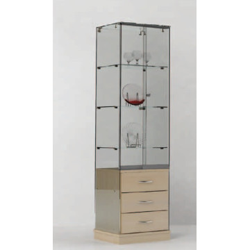 Vetrina GLASS VERDE con mobile inferiore