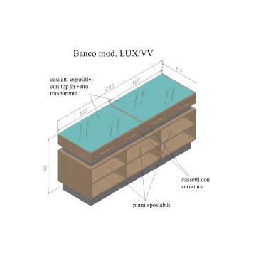 Banco cassa mod. LUX/VV