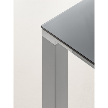 TAVOLO RIUNIONI RETTANGOLARE mod. VERTIGO VETRO - L 240