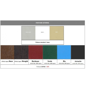 ARMADI DA BALCONE ZINCOPLASTIFICATI mod. TUTTO PIANI - H 150