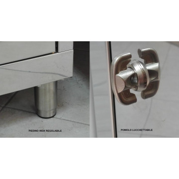 Armadio spogliatoio vers. SPORCO / PULITO mod. ACCIAIO INOX AISI 304 - 1 posto