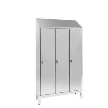 Armadio spogliatoio vers. SPORCO / PULITO mod. ACCIAIO INOX AISI 304 - 3 posti