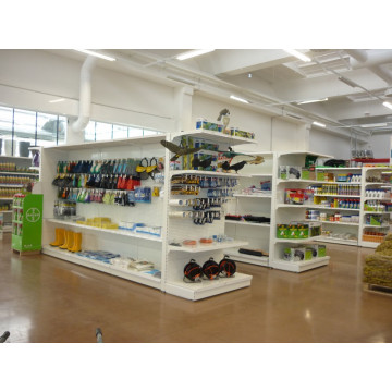 Scaffali metallici Market tipo gondola centrale bifacciale