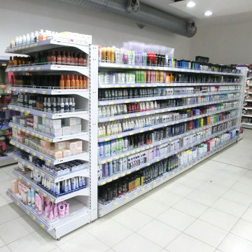 Scaffali metallici Market tipo gondola centrale bifacciale