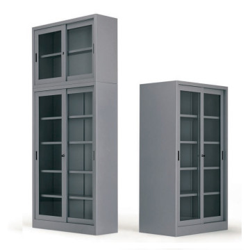 ARMADIO D'ARCHIVIO BASSO e/o SOPRALZO CON ANTE SCORREVOLI IN VETRO - P 37 e P 60