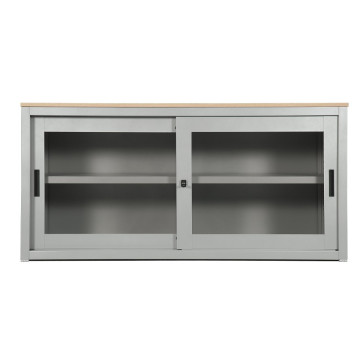 ARMADIO D'ARCHIVIO BASSO e/o SOPRALZO AD ANTE SCORREVOLI IN VETRO - P 45