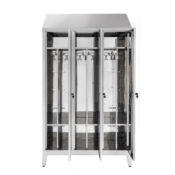 Armadi spogliatoio in acciaio inox AISI 304 vers. SPORCO / PULITO - 3 posti