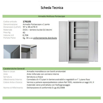 ARMADI DA BALCONE mod. PORTA SCOPE