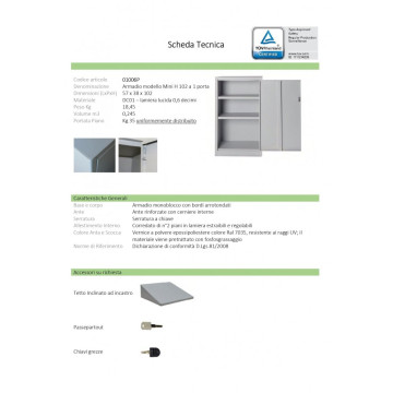 ARMADI METALLICI BASSI DA BALCONE  - L57