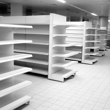 Scaffalatura Market tipo gondola centrale bi-facciale