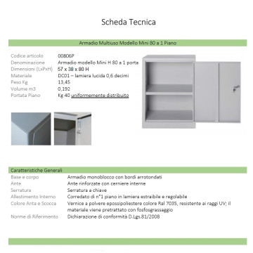 ARMADI METALLICI BASSI DA BALCONE -  L57