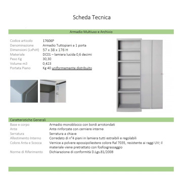 ARMADI DA BALCONE mod. TUTTO PIANI - L57