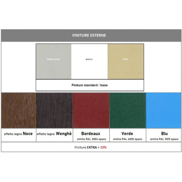 ARMADI DA BALCONE mod. ZINCOPLASTIFICATO versione TUTTO PIANI - H 150