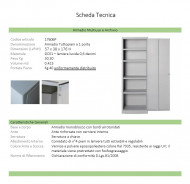 Armadio metallico da balcone vers. TUTTO PIANI